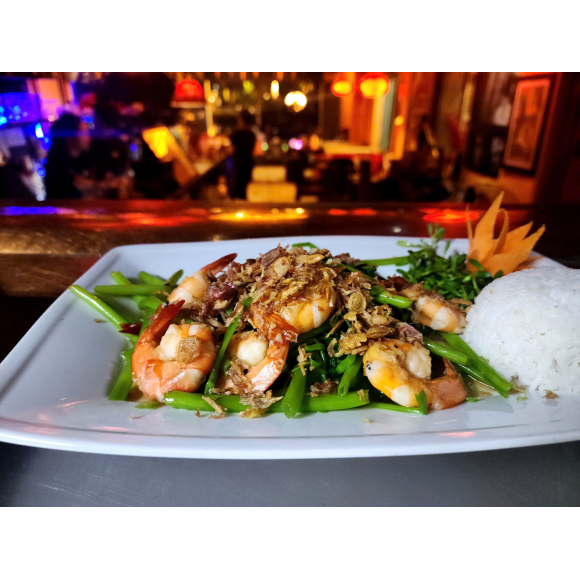 Morning Glory with prawn